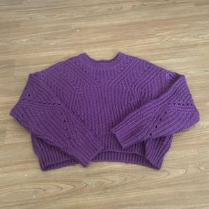 Purple cropped sweater